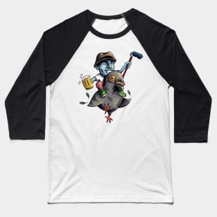 Pigeon Rider Baseball T-Shirt